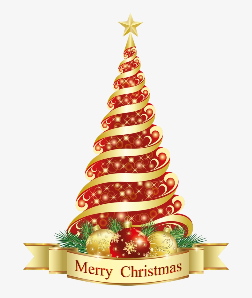 Merry Christmas Red Tree Clipart Gallery Yopriceville - Merry Xmas And Happy New Year 2018, transparent png #254279