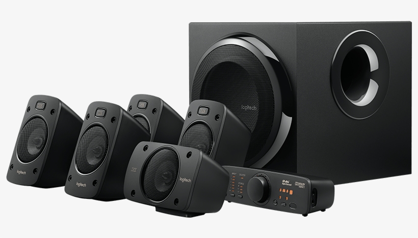 1 Surround Sound Speaker System - Logitech Z-906 Speaker System - 5.1 Channel - 500w, transparent png #254324
