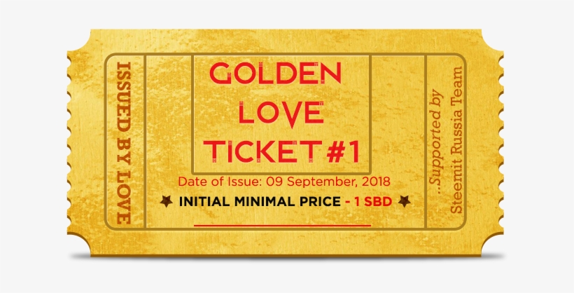 Golden Love Ticket - Label, transparent png #254473