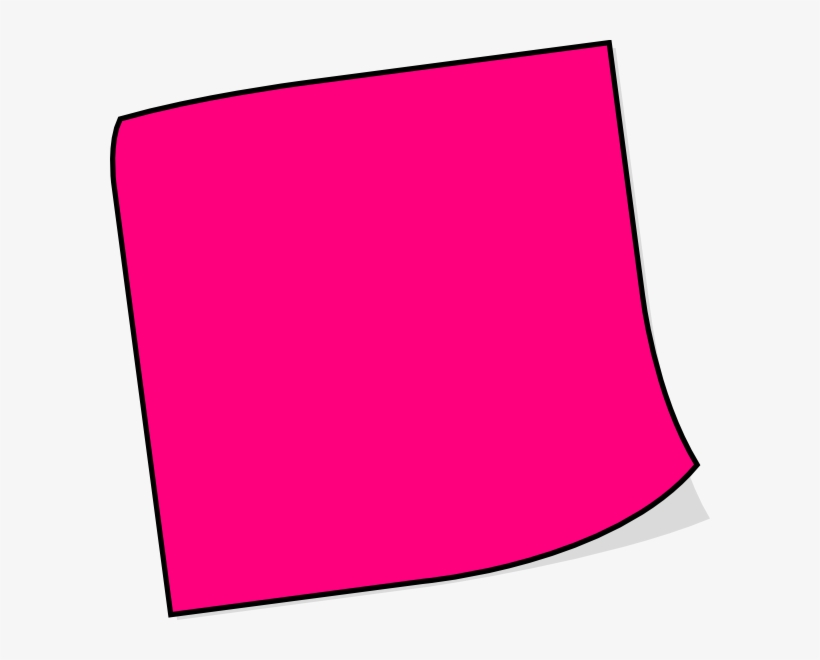 Clip Freeuse Stock Pink Sticky Note Clip Art At Clker - Pink Sticky Notes Png, transparent png #254537