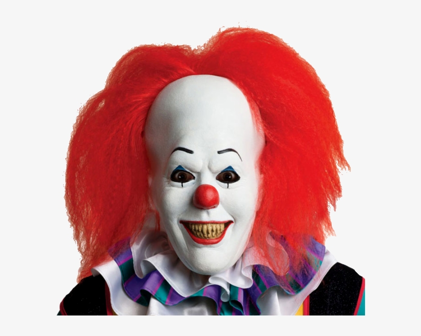 Pennywise The It Clown Horror Mask - Halloween Costumes Clown Scary, transparent png #254603