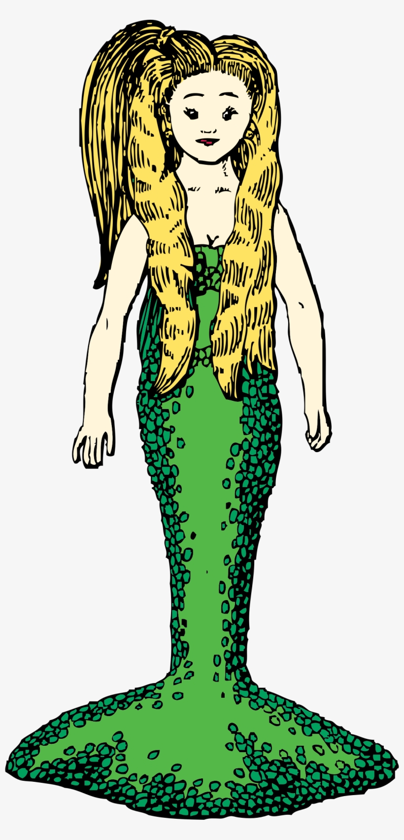 This Free Icons Png Design Of Mermaid With Blonde Hair, transparent png #254624