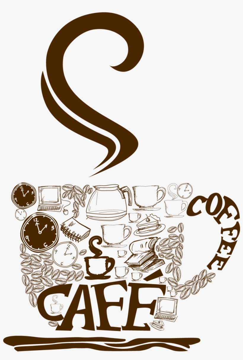 Decorative Coffee Cup Png Vector Clipart - Cup Coffee Png Vector, transparent png #254714