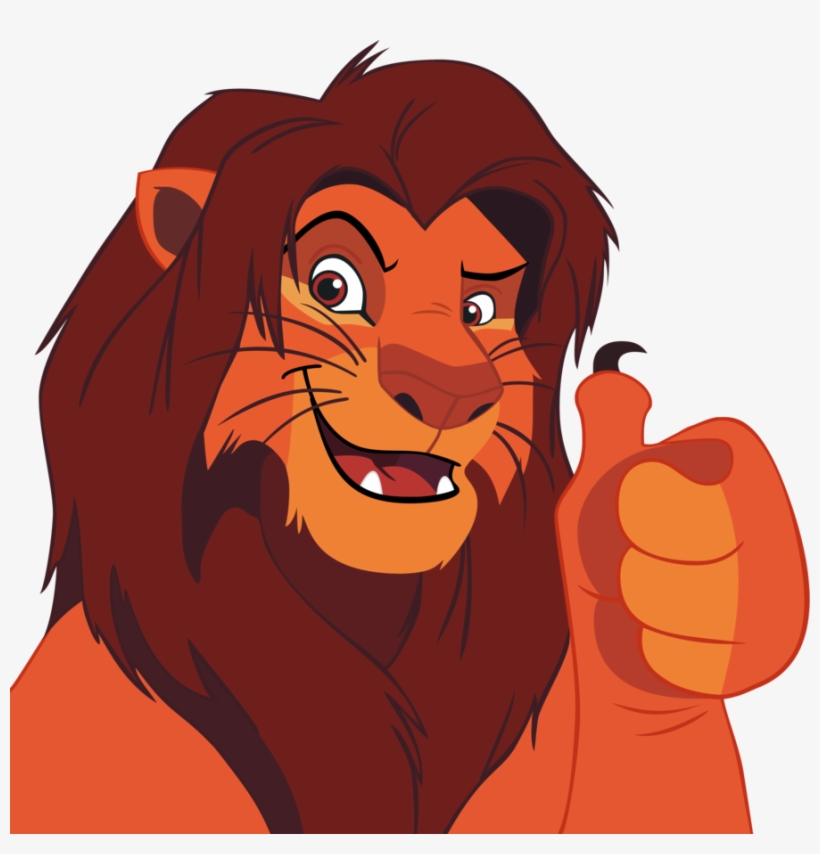 Small Thumbs Up Clipart - Lion King Simba Png, transparent png #255158