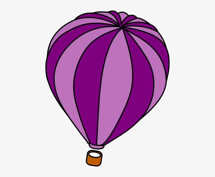 Purple Clipart Hot Air Balloon - Purple Hot Air Balloon Clipart, transparent png #255179