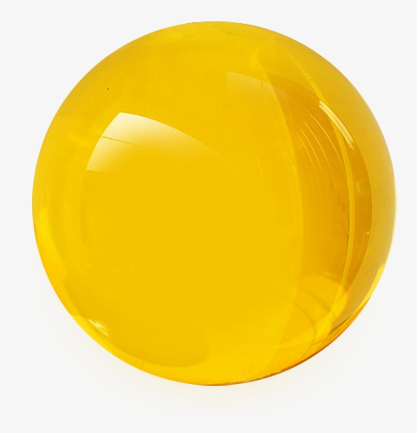 Solid Color Glass Sphere - Yellow Glass Ball Png, transparent png #255456