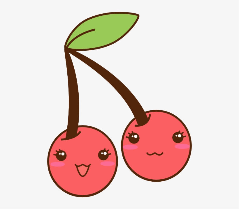 Cherry Clipart Kawaii - Cute Cherries, transparent png #255694