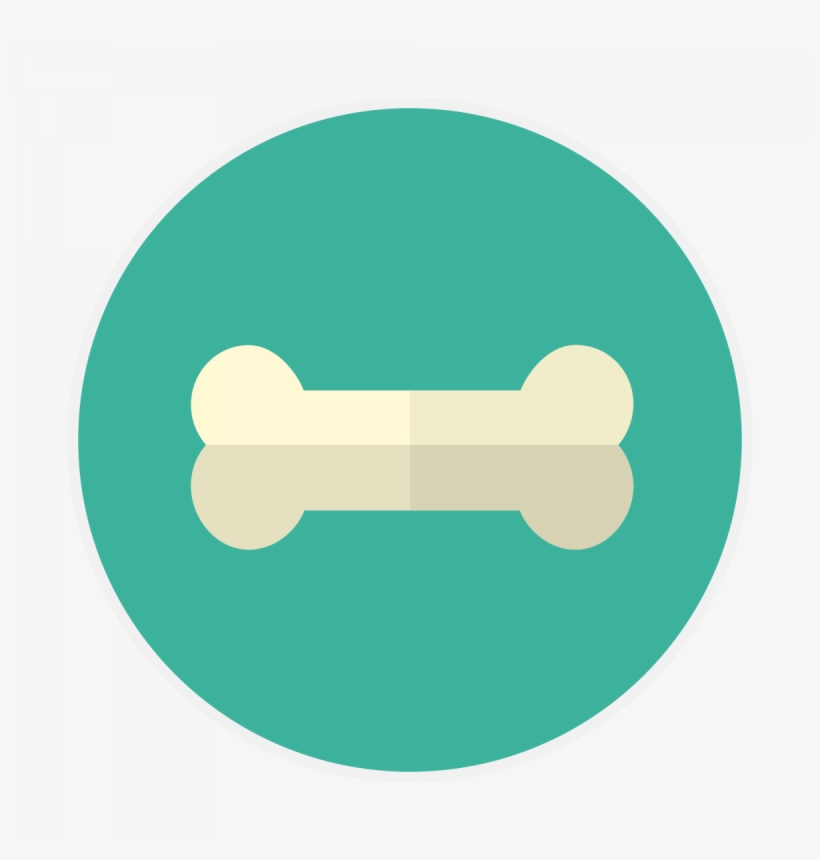 Bone In The Center Of A Blue Circle - Icon, transparent png #255724
