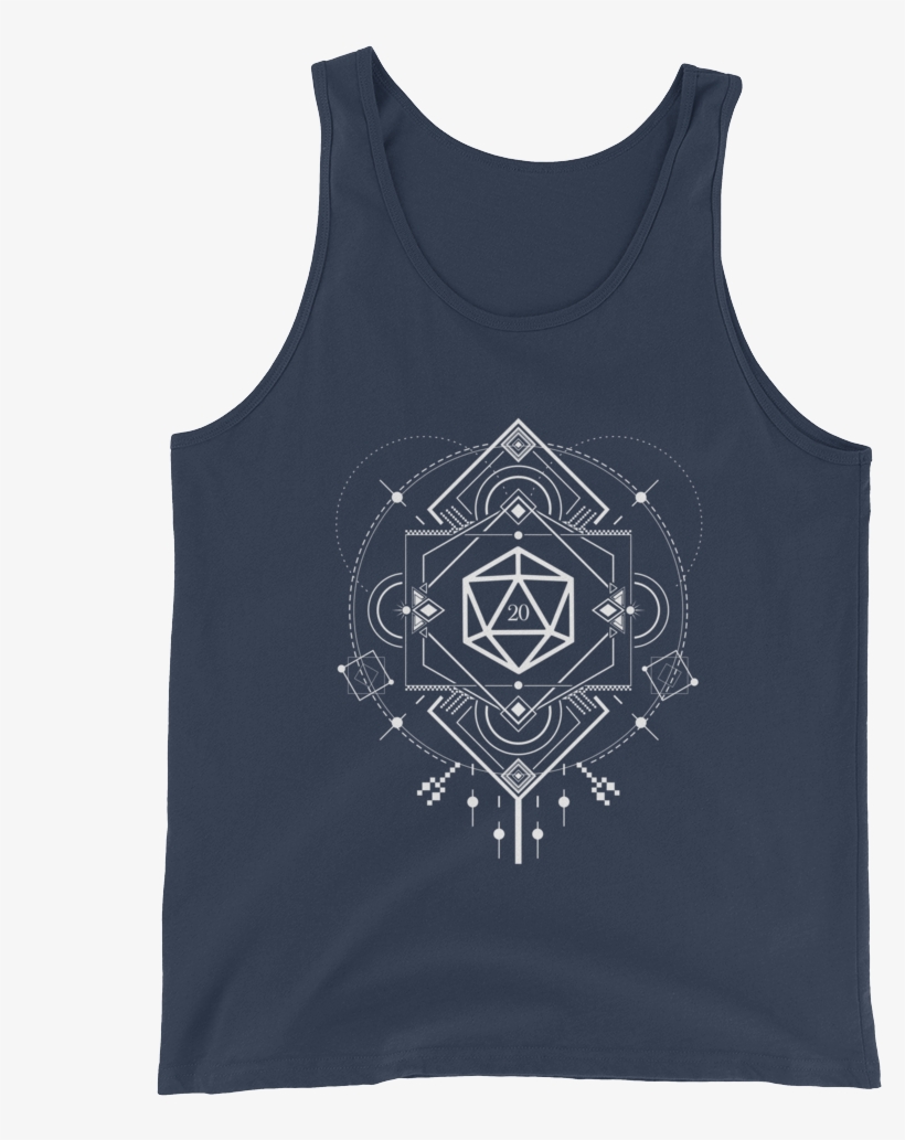 Minimalist D20 Dice Sacred Symbols Unisex Rpg Tank - Dungeons And Dragons Minimalist, transparent png #256046