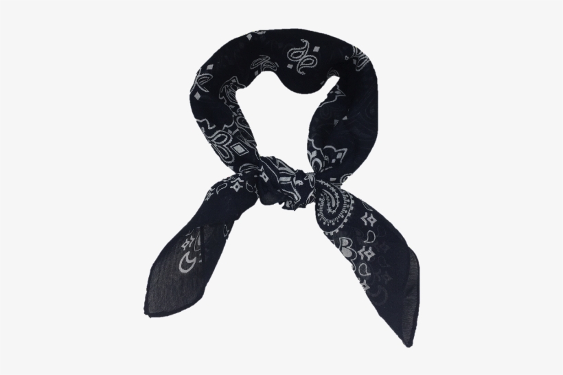 Black & White Oversized Bandana - Black Bandana Transparent Background, transparent png #256390