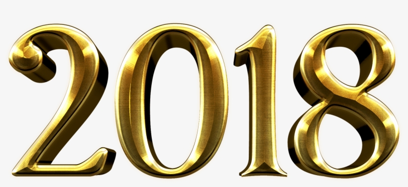 2018 Happy New Year Transparent Png - Новый Год 2018 Надпись Png, transparent png #256633
