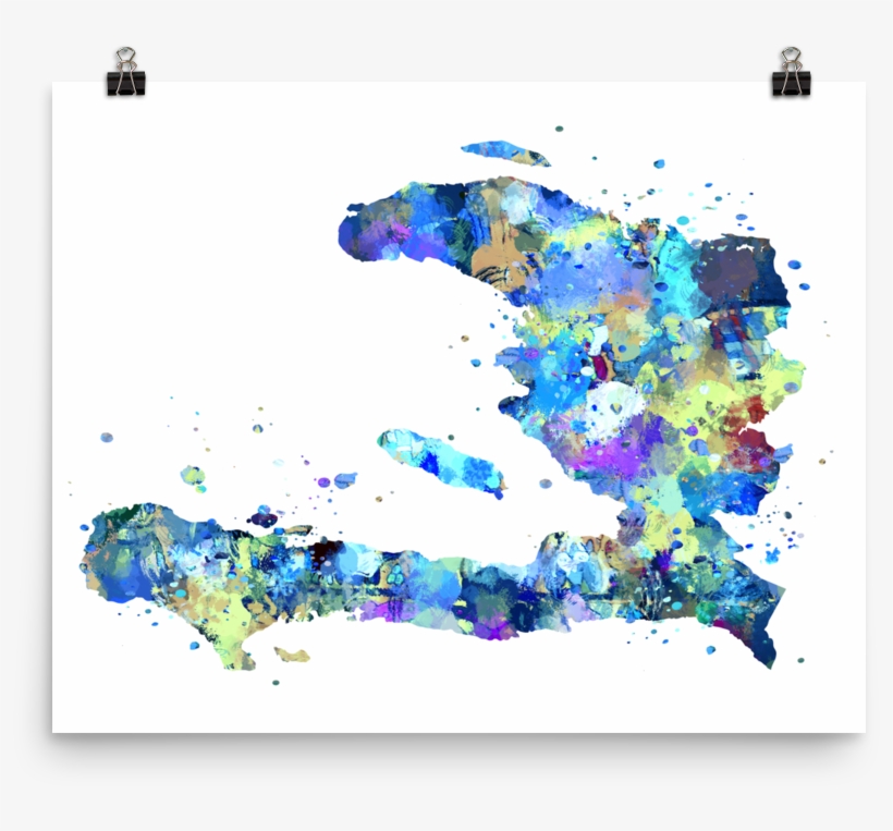 Haiti Map Art Print - Art, transparent png #256765