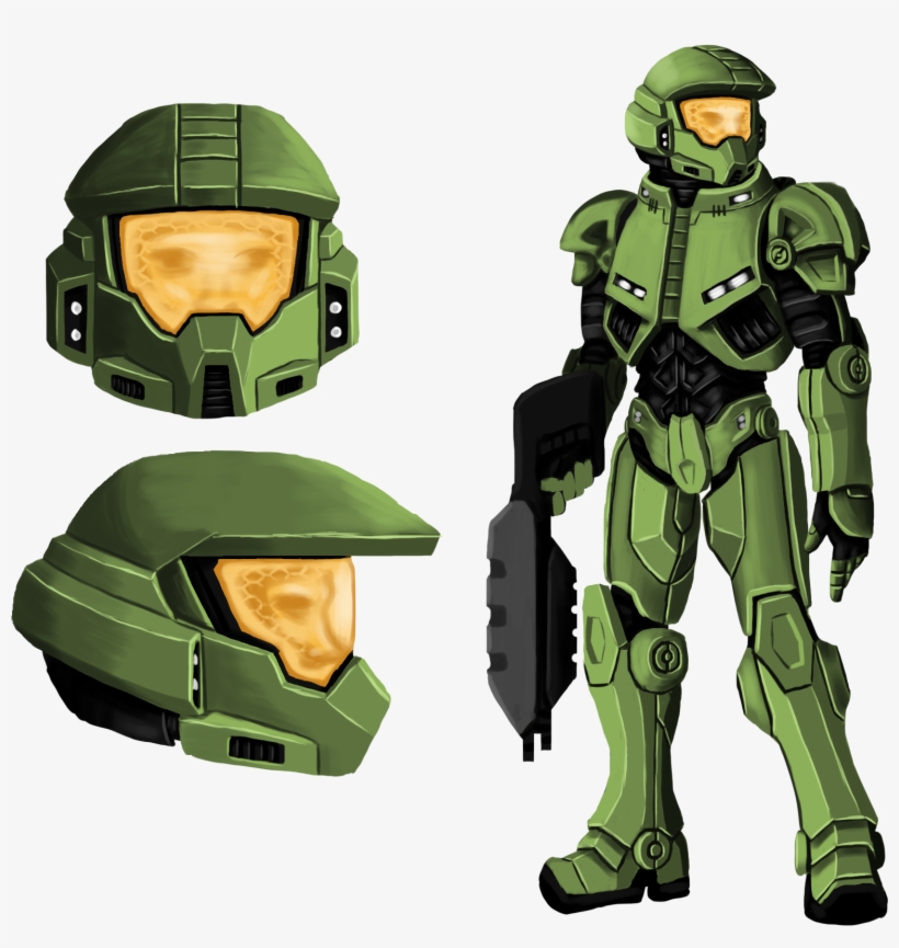 Design Sketches For The Master Chief Redesign - Master Chief Armour Redesign, transparent png #257265