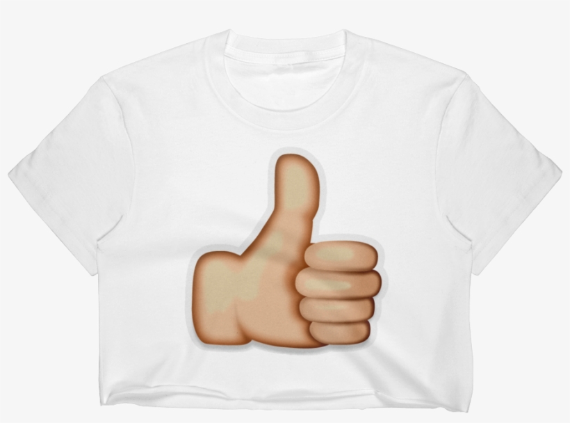Emoji Crop Top T-shirt - Sign Language, transparent png #257498