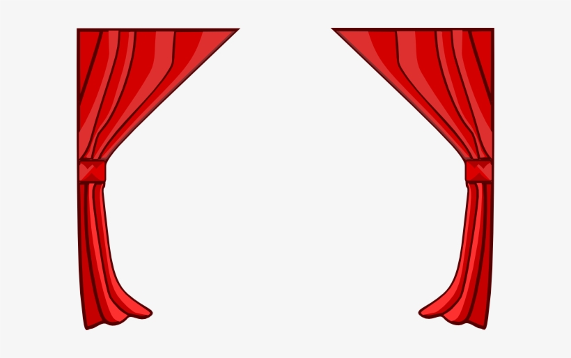 Curtain Clipart Transparent - Red Curtain Vector Png, transparent png #257790