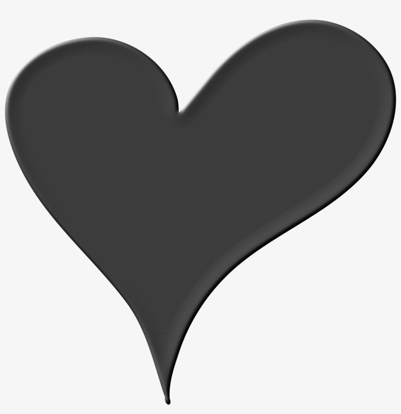Black Heart Png Pic - Heart Png Black And White, transparent png #257969