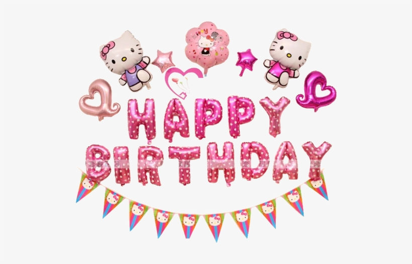 Hello Kitty Happy Birthday Balloons Png Party Free Transparent Png Download Pngkey