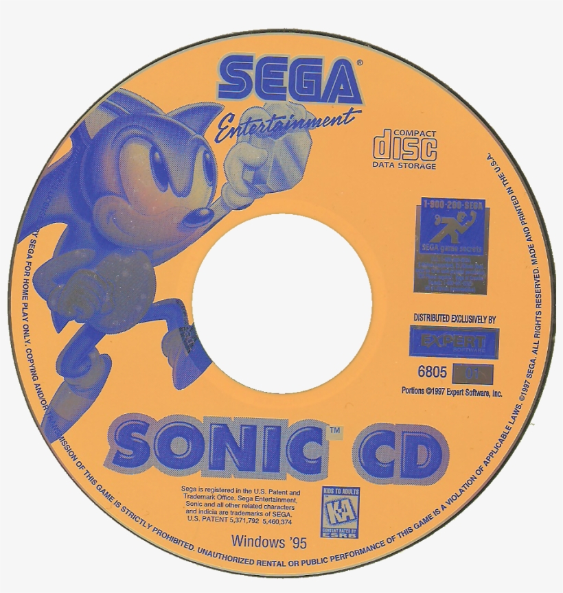 Sonic Cd - Sonic Cd (pc Game, 1996, Sega Entertainment), transparent png #258413