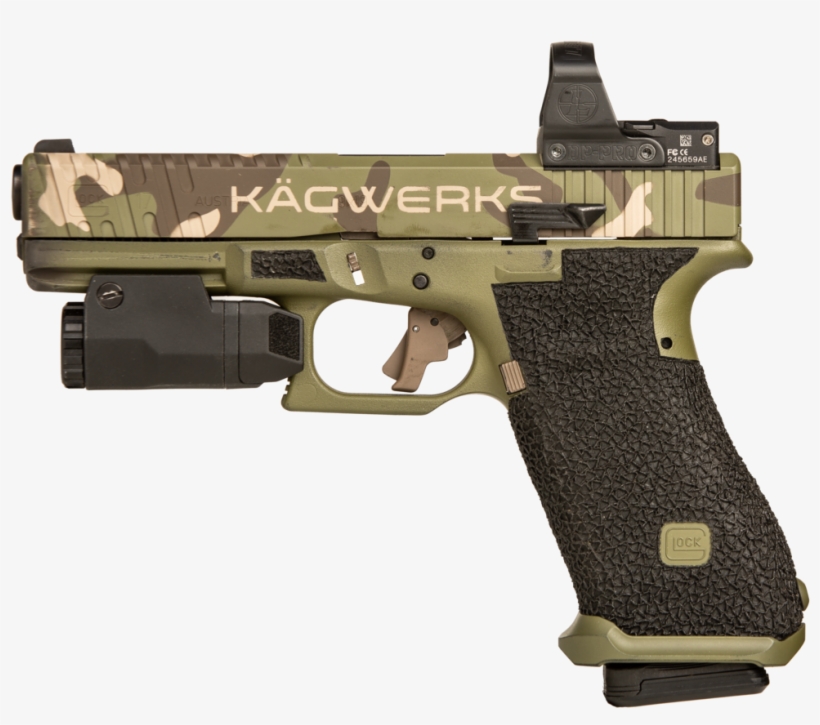 Kagwerks Extended & Raised Slide Release For Glock - Firearm, transparent png #258453