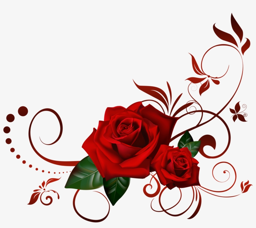 The Rose & Crown - Black Rose Border Png - Free Transparent PNG