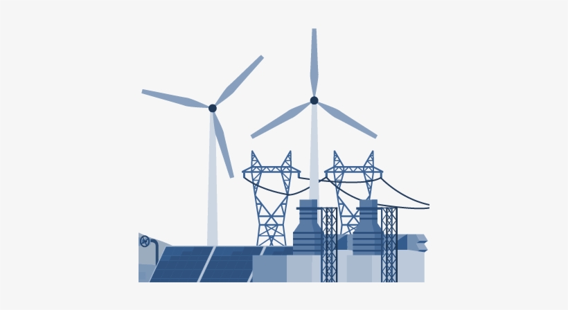 Digitalization And Energy Electricity Animation Png - Process Of Wind Energy Gif, transparent png #258813