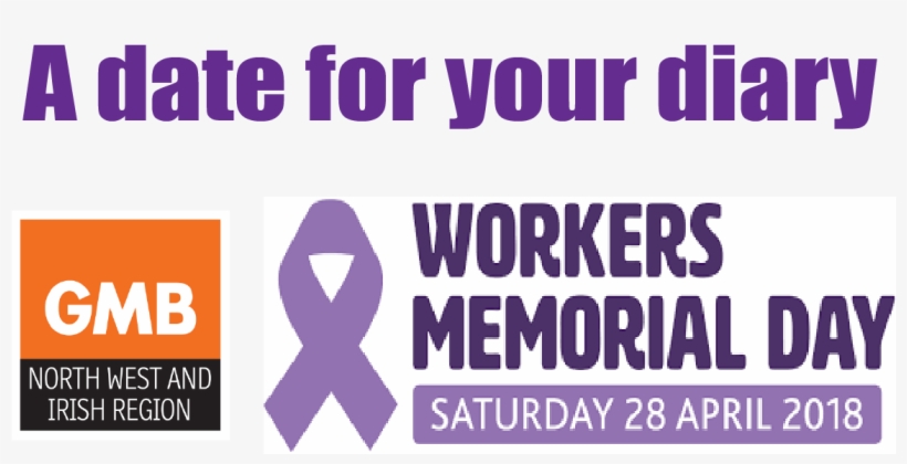 28 April 2018 Workers Memorial Day Events In The Region - Gmb Union, transparent png #258917