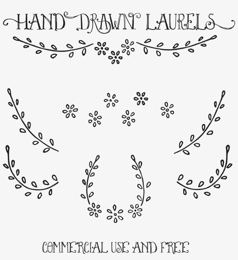 Royalty Free Images Hand Drawn - Hand Drawn Laurels Png, transparent png #259025