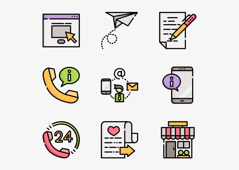 Contact Us 40 Icons - Management, transparent png #259242