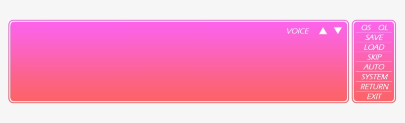 In This Familiar Text Box, The In-game Menu Is In A - Visual Novel Dialogue Box, transparent png #259245
