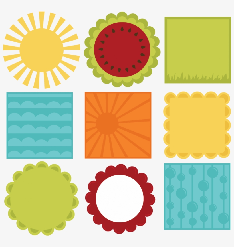 Summer 12 X 12 Background Shapes Svg Files For Scrapbooking - Background Svg Shapes Png, transparent png #259623