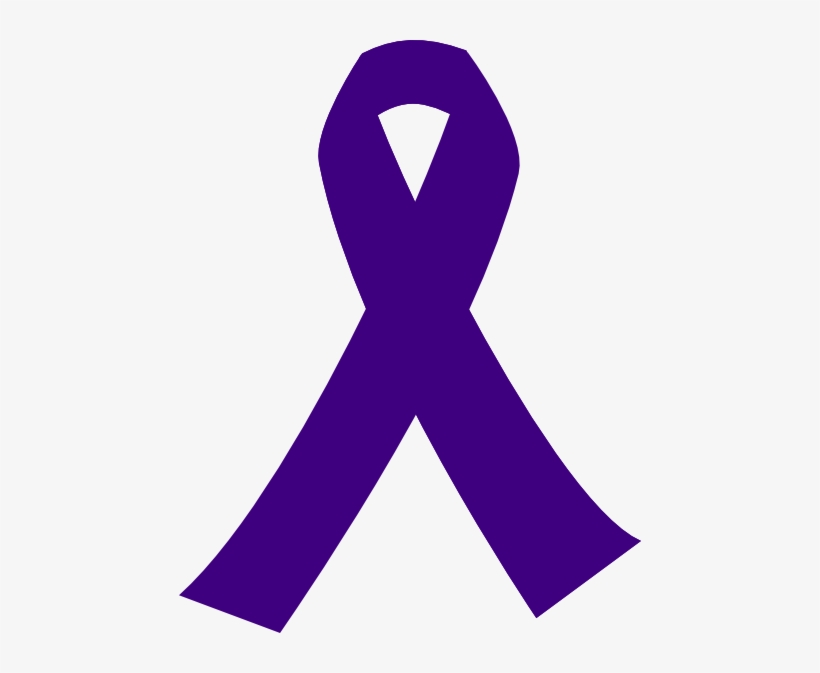 Purple Cancer Ribbon Clip Art - Purple Cancer Ribbon, transparent png #259648