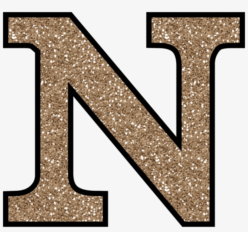 Clipart Resolution 960*854 - Letter N Gold Glitter, transparent png #259715