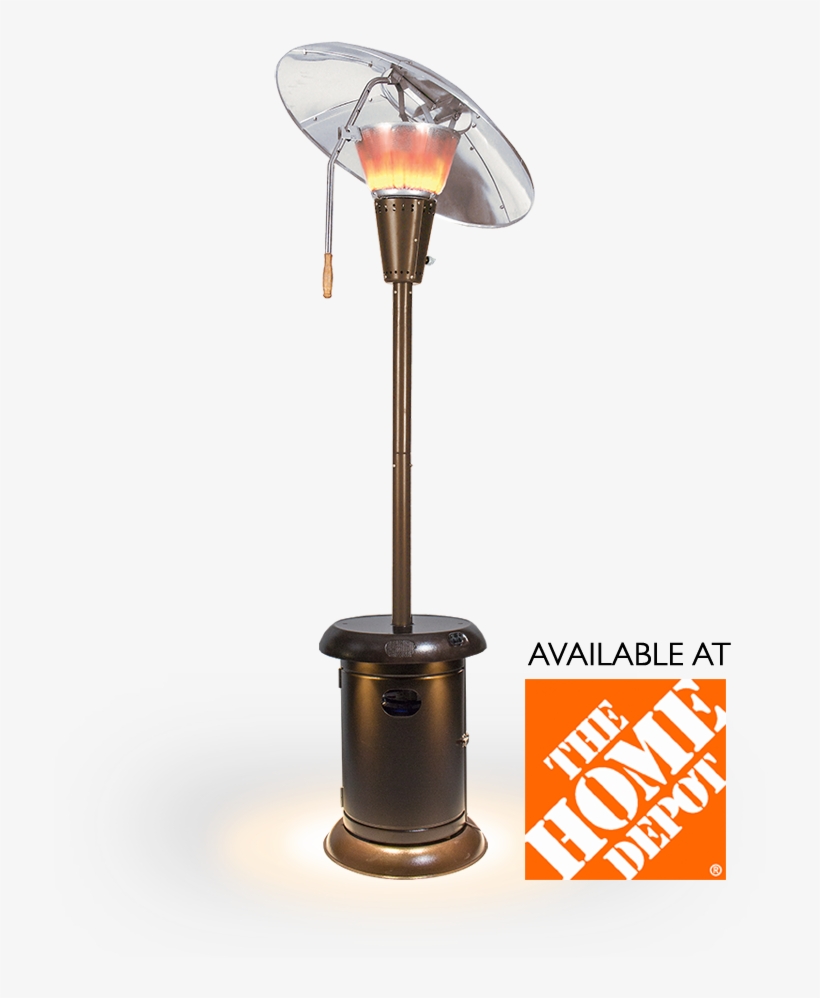 Mirage Heat Focus Patio Heater With Speakers Light - Home Depot, transparent png #2500636
