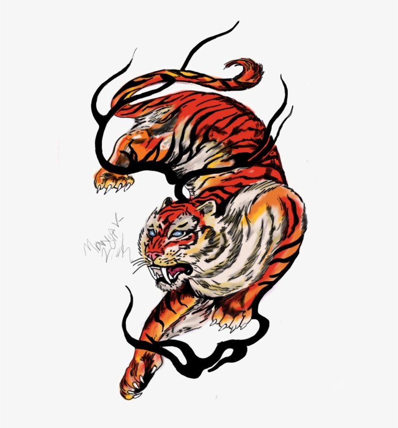 Tiger Tattoos Png Free Download - Tiger Tattoo Images Hd, transparent png #2502145