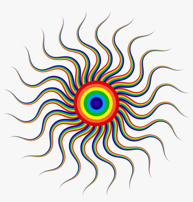 This Free Icons Png Design Of Abstract Prismatic Sun, transparent png #2502150