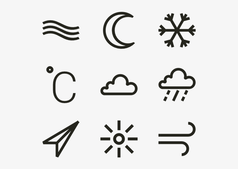 Linear Weather Elements - Drawing, transparent png #2502217