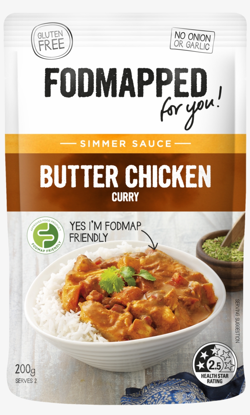 Butter Chicken Curry Simmer Sauce - Fodmapped Butter Chicken Curry Simmer Sauce 200g, transparent png #2503872