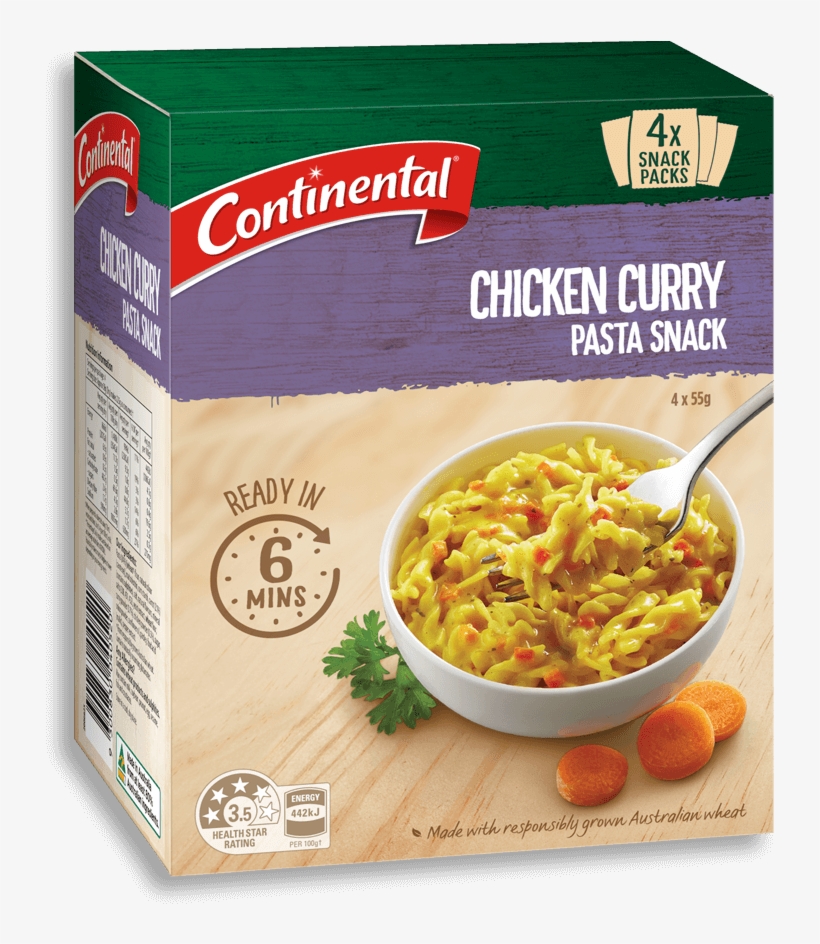 Continental Pasta & Sauce Bacon Carbonara 4pk 220g, transparent png #2503955