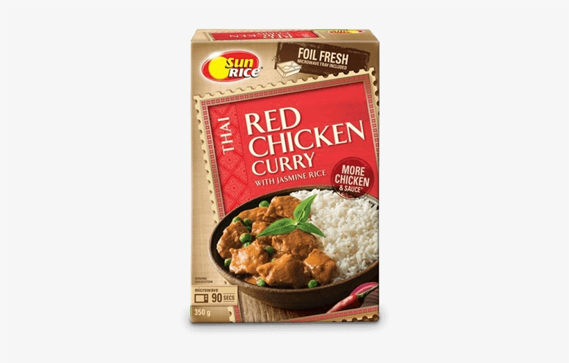 Red Chicken Curry With Jasmine Rice - Sunrice Thai Red Chicken Curry With Jasmine Rice 350g, transparent png #2504111