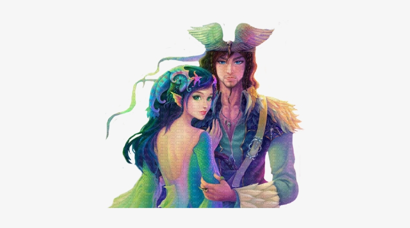 Love Couple Fantasy Venerotta - Fantasy Girl And Boy, transparent png #2504603