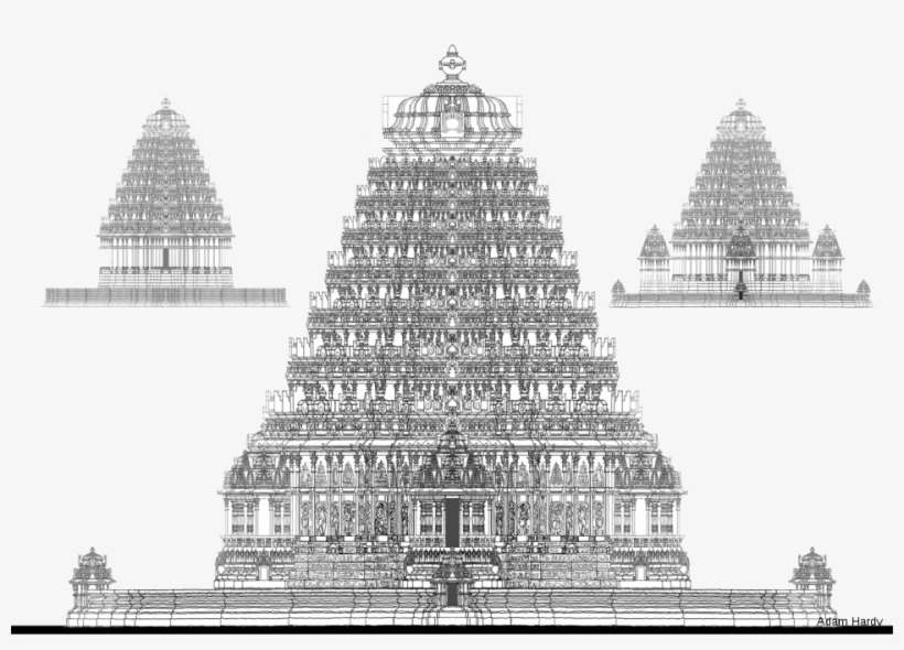 Home Plans And Designs In Tamil Nadu Temples - Hindu Temple Drawing, transparent png #2504795