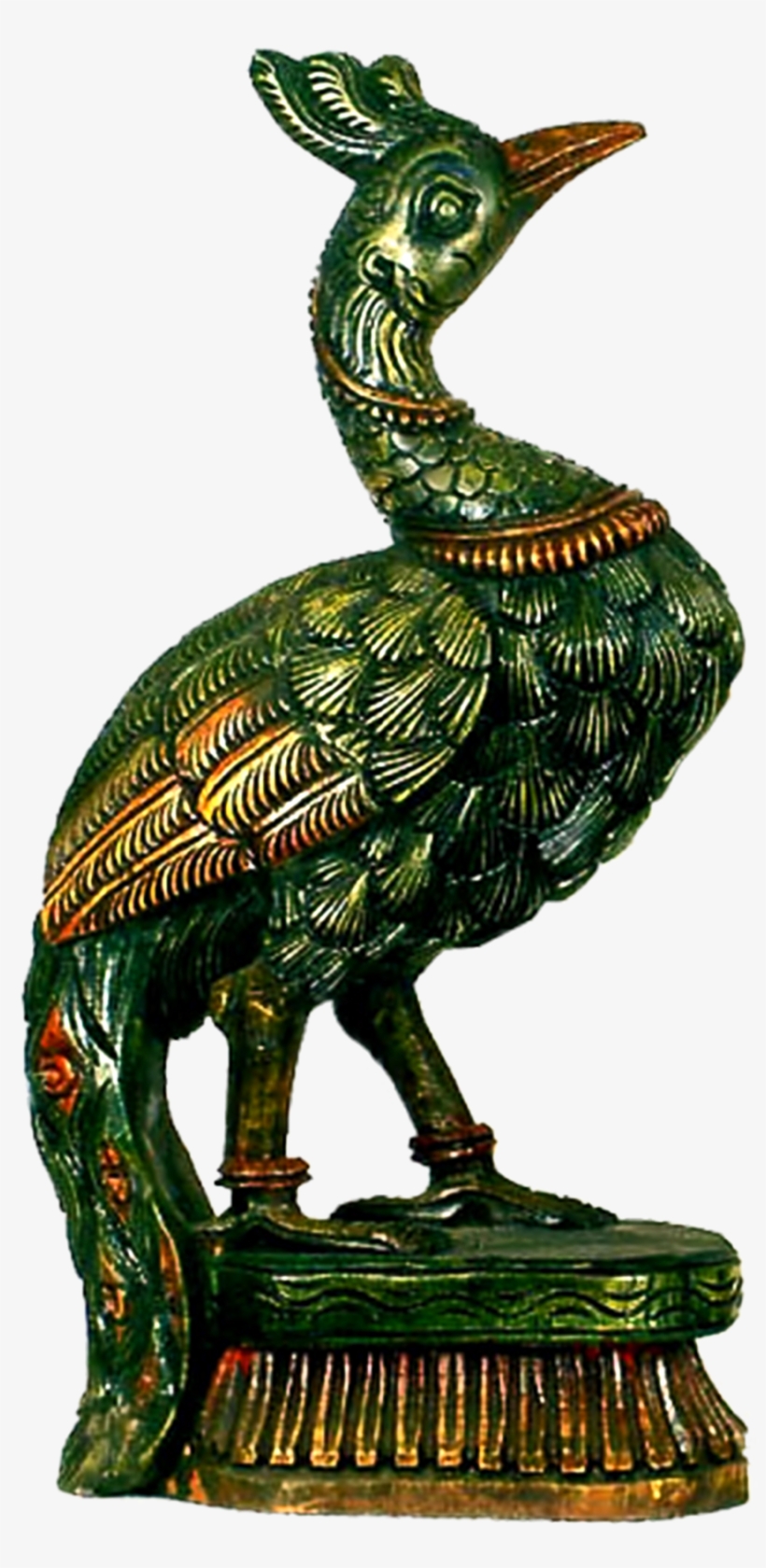 Gold Peacock Statue Png, transparent png #2504828