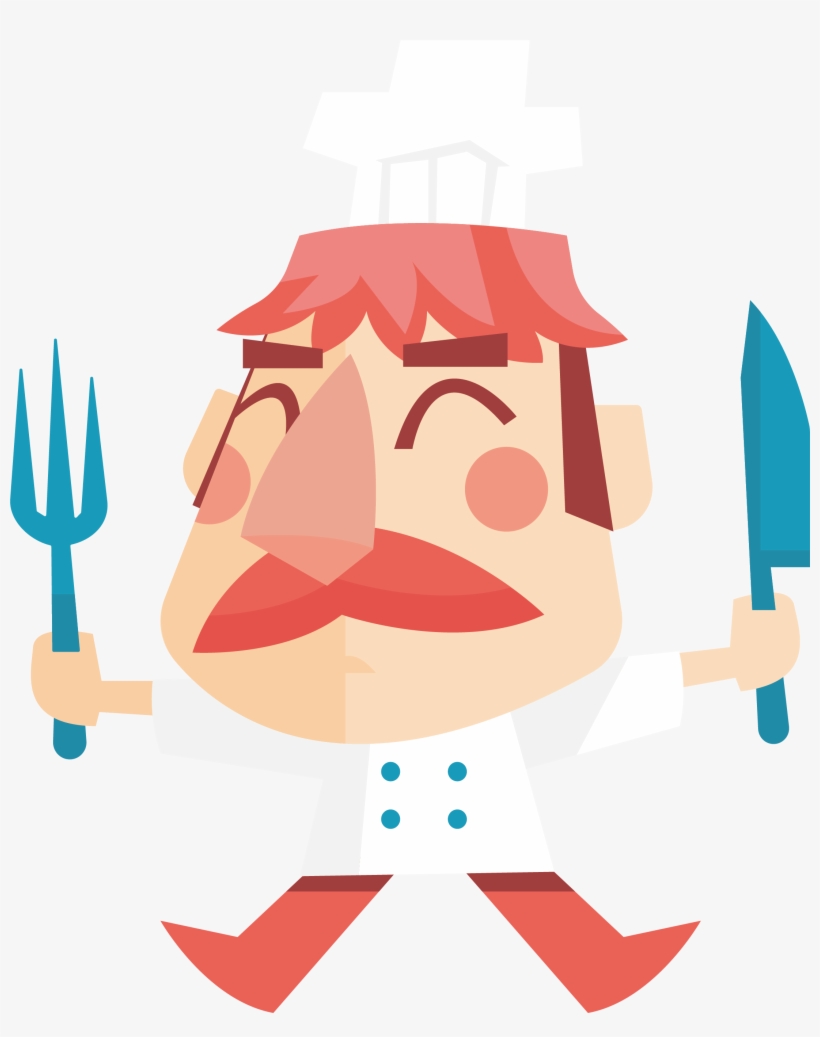 Chef Cook Cartoon Illustration - Drawing, transparent png #2504954