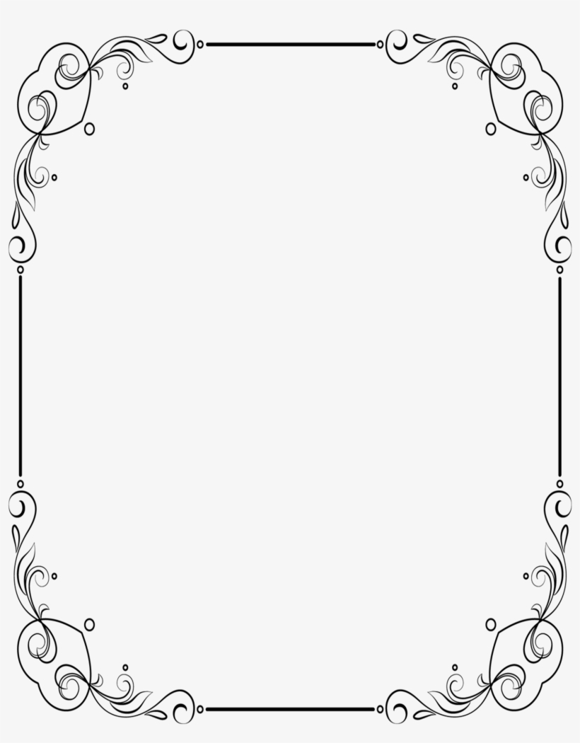 I've Already Re-sized The Frame So It Fit's Perfectly - Microsoft Word Floral Frame Border, transparent png #2505162