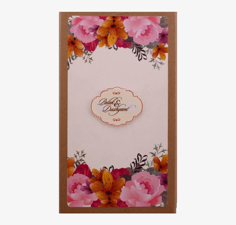 Kraft Wedding Invitations - Peony, transparent png #2505830