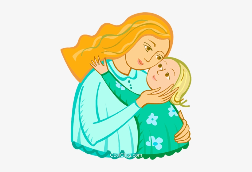 Mother And Child Royalty Free Vector Clip Art Illustration - Mother And Daughter Png Clipart, transparent png #2505944