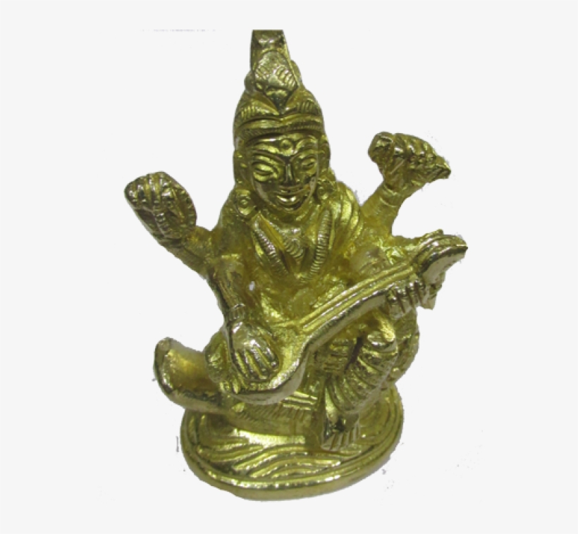 Goddess Saraswati Brass Idol - Saraswati, transparent png #2506095