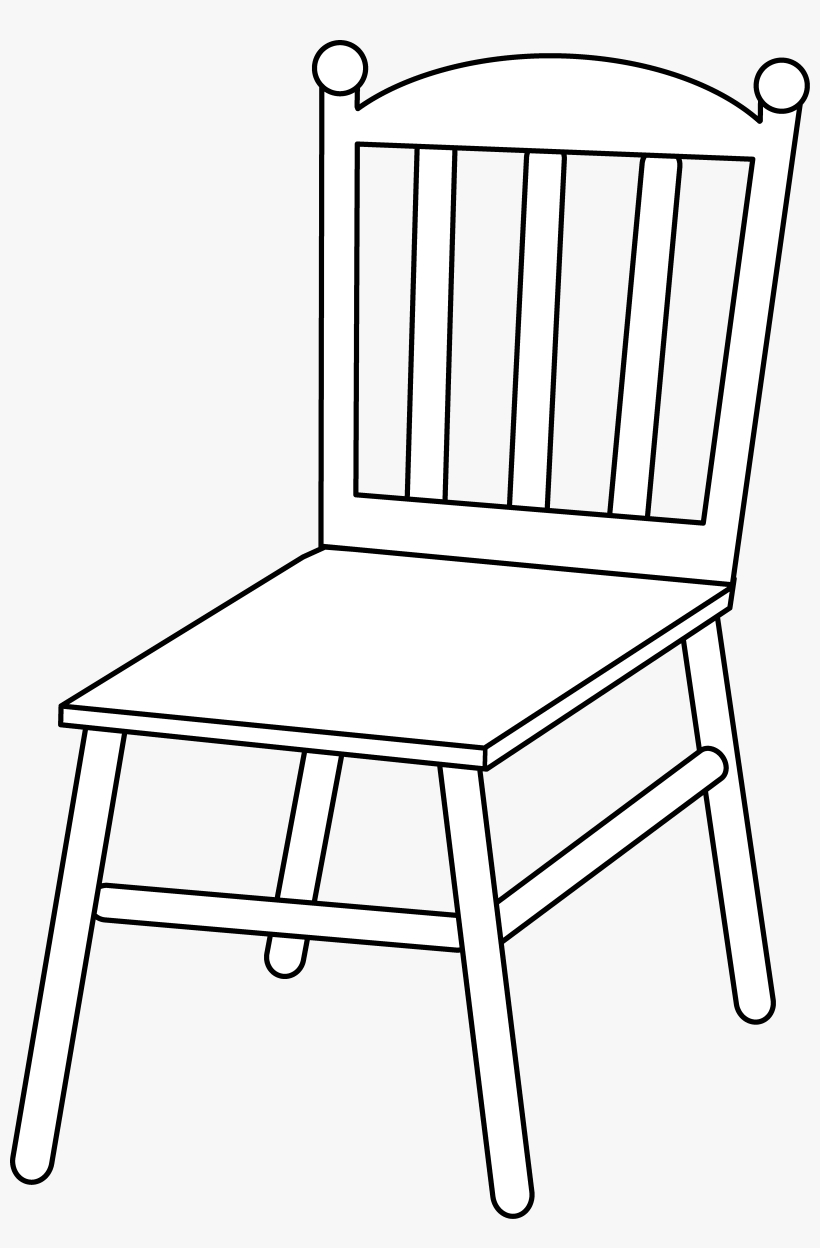 Line Drawings Of Chairs - Chair Black And White Clip Art, transparent png #2506158