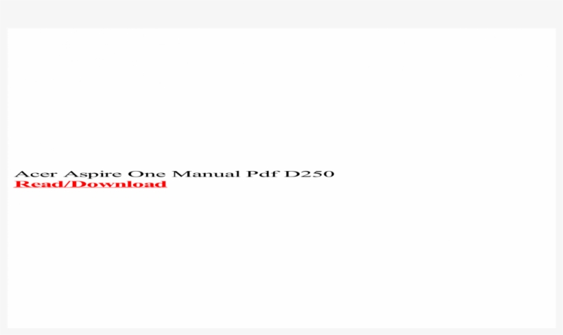 Acer Aspire One Manual Pdf D250 Aspire One Manual Pdf - Parallel, transparent png #2507110