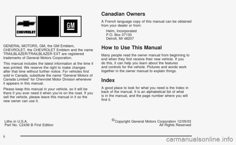 Chevrolet Blazer Manual Ebook Rh Chevrolet Blazer Manual - Document, transparent png #2507245